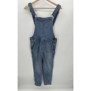 Gap Blue Medium Wash Denim Overalls Open Back Women Size XS